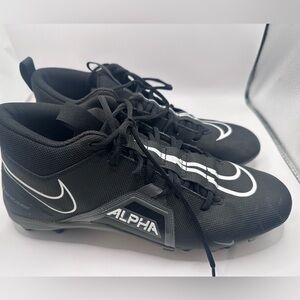Nike Alpha Football Cleats Black Men’s Size 12 Very Good Used
